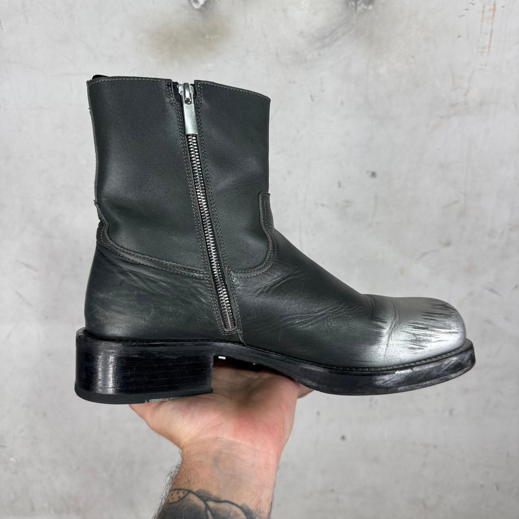 Acne Studios Silver Toe Boots