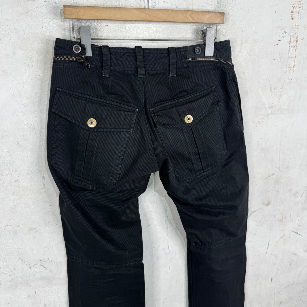 Armani Double Air-cut Zipper Pants