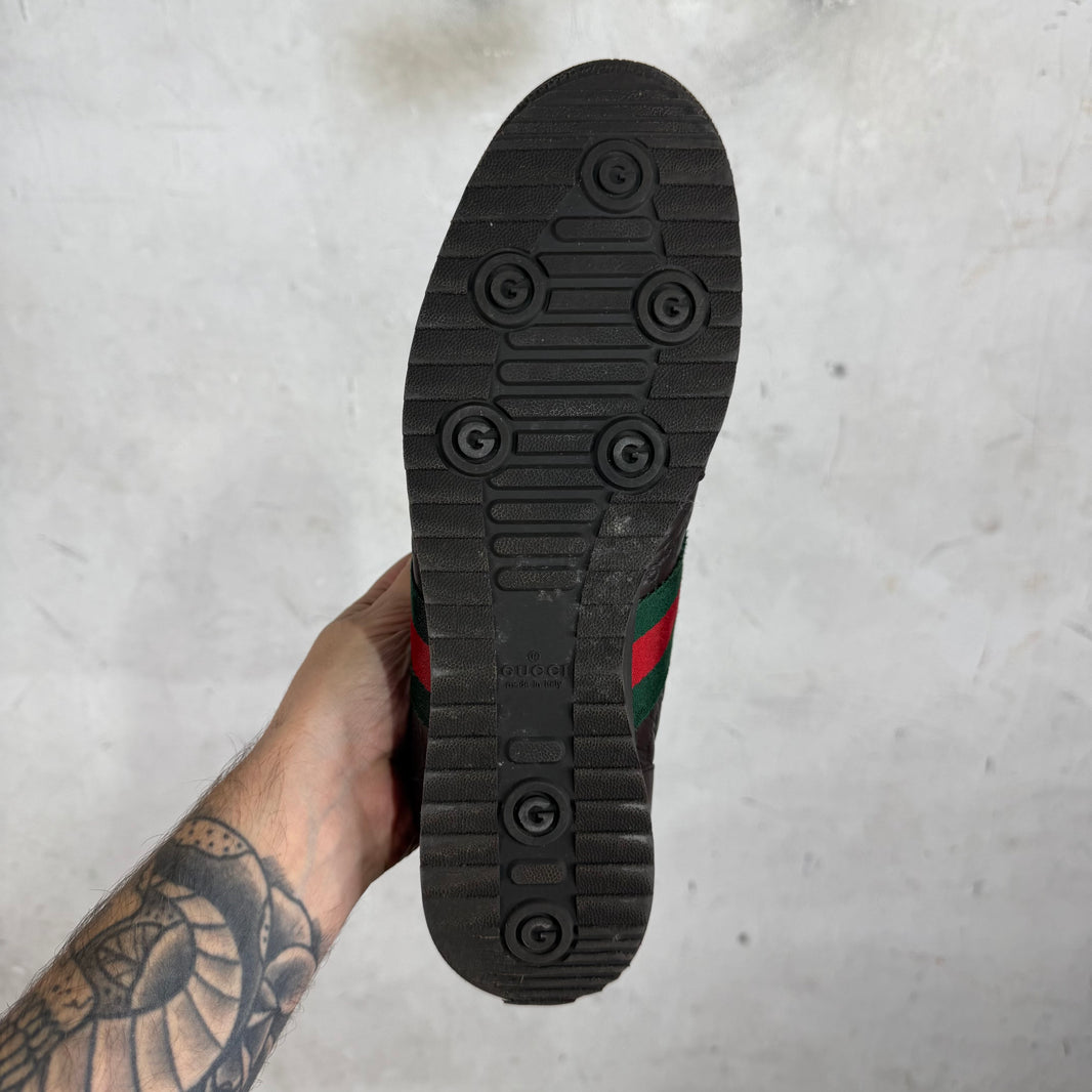 Gucci Brown Embossed Monogram Runners