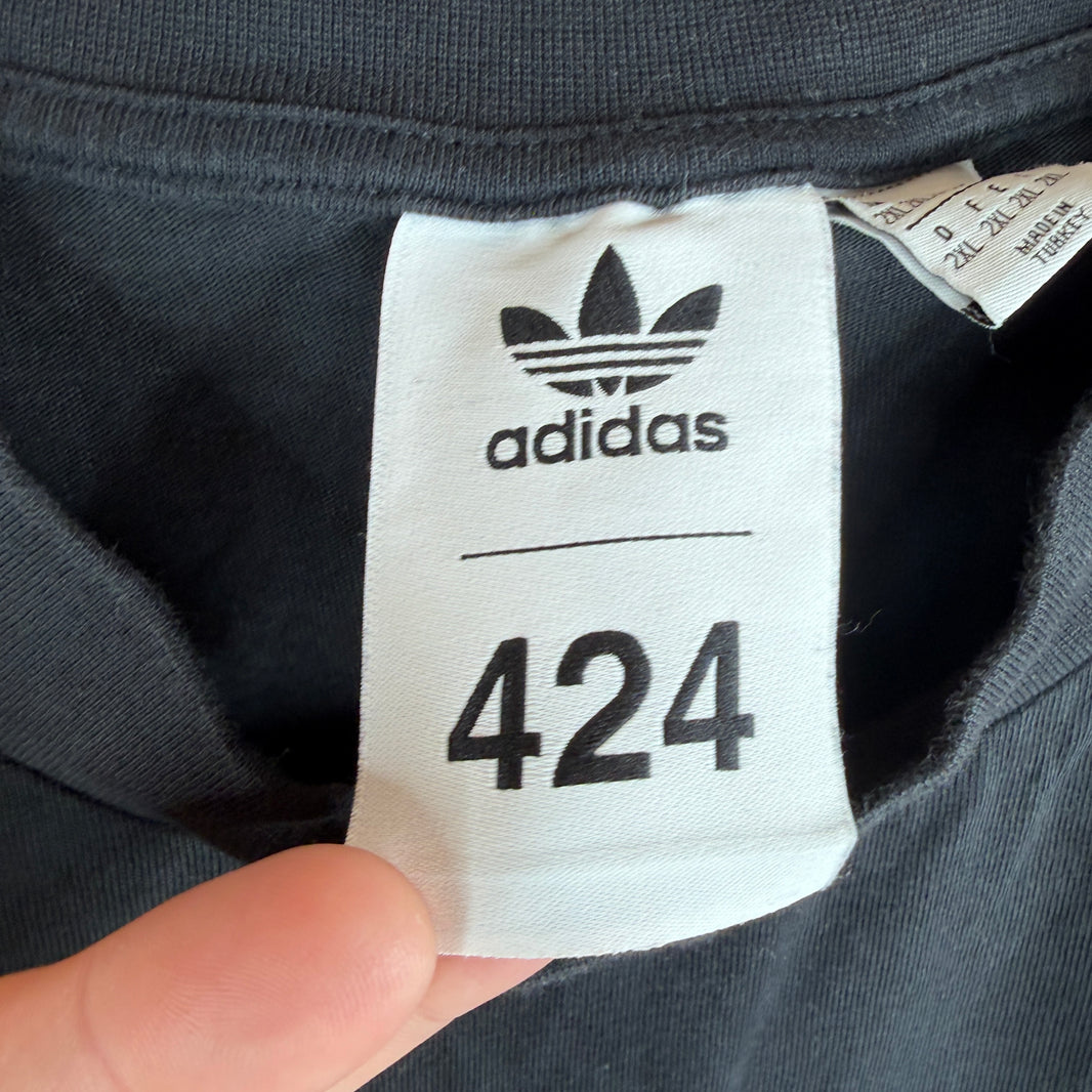 424 Adidas Black Striped T-Shirt