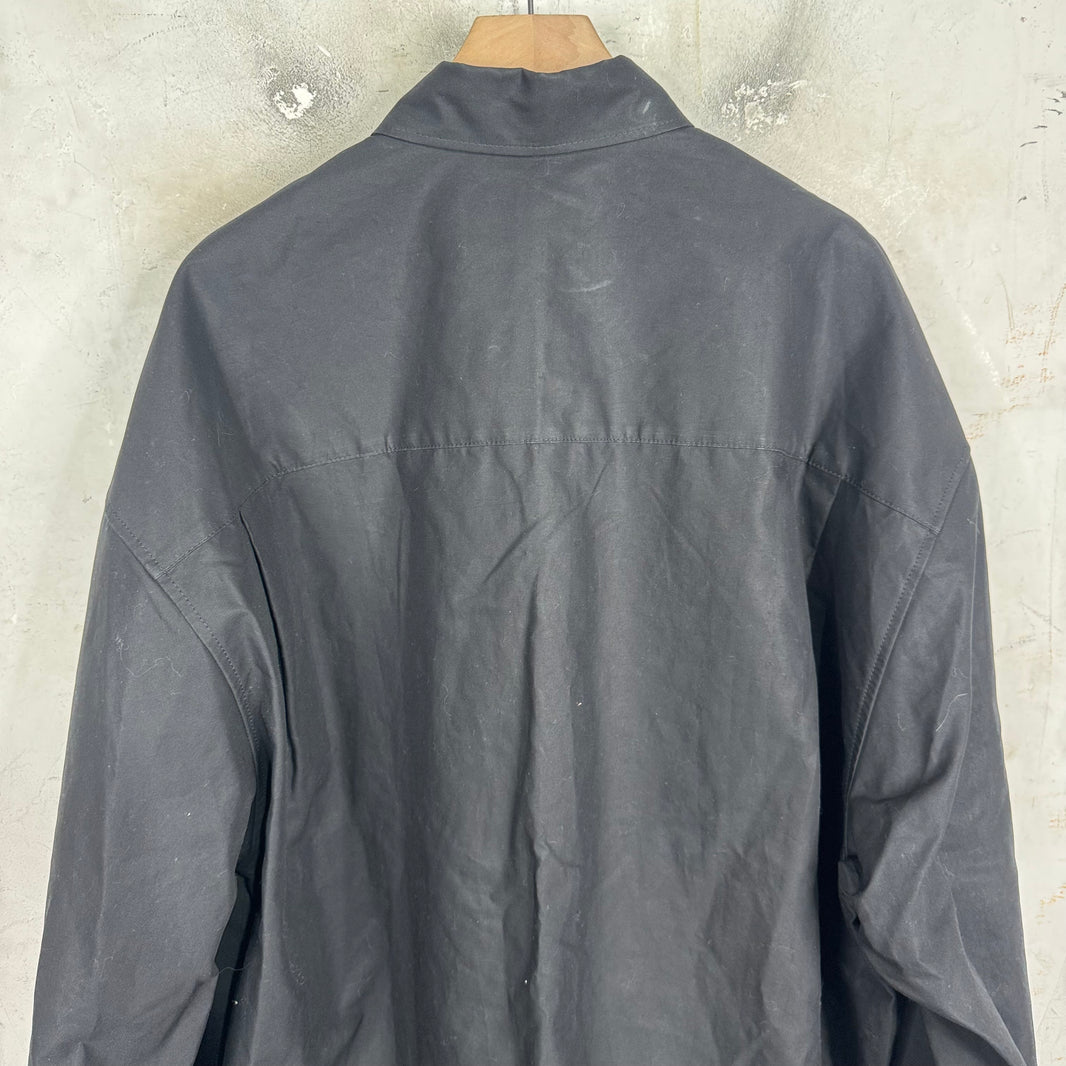 Balenciaga Black Canvas Snap Overshirt