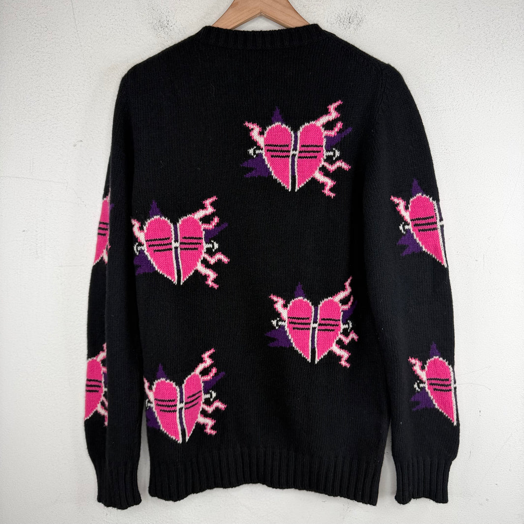 Prada Lightning Heart Knit Sweater