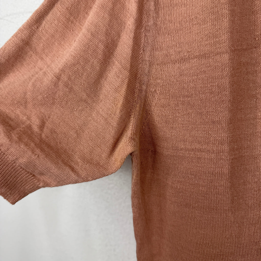 Margiela Pink Linen Polo T-Shirt