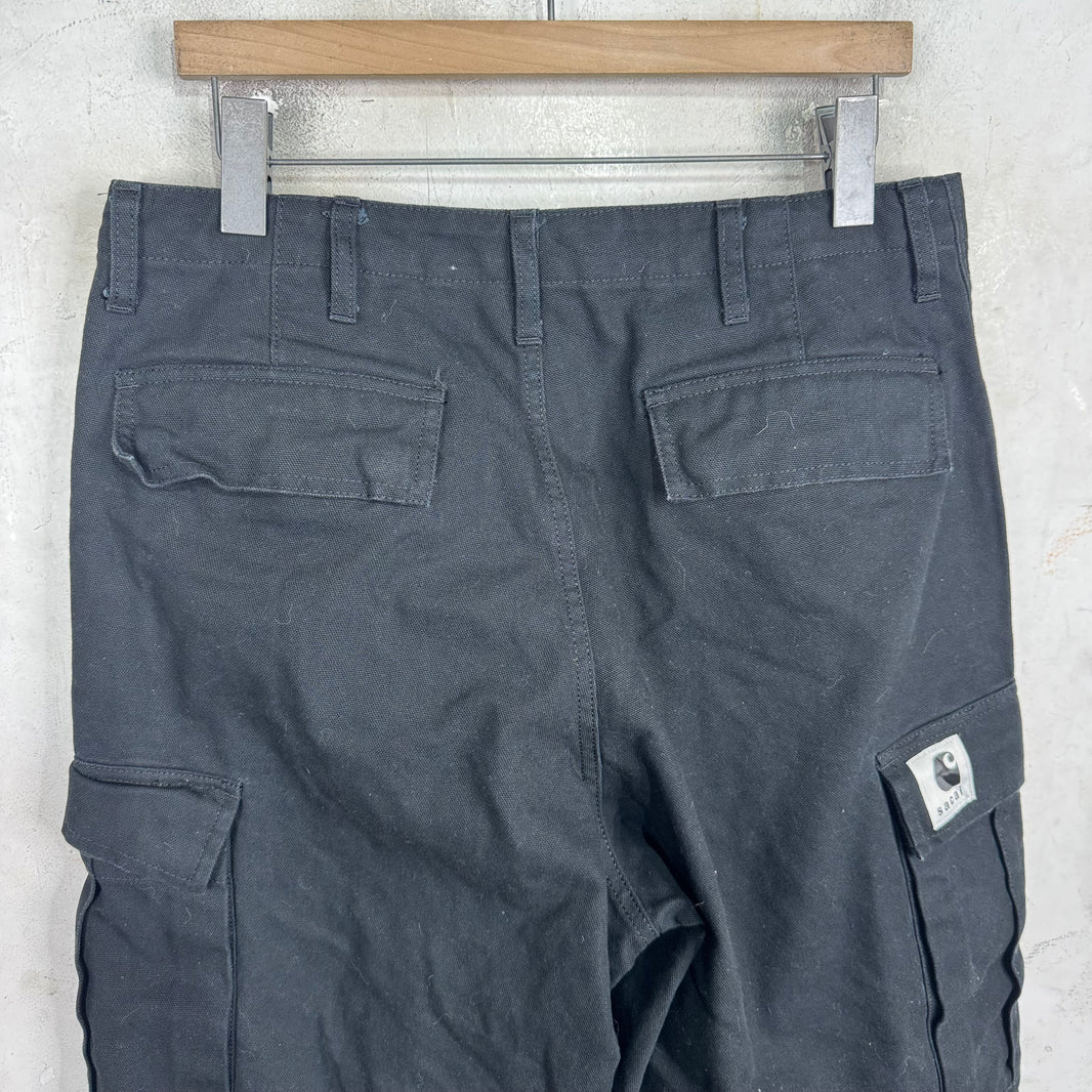 Sacai x Carhartt Black Canvas Cargos