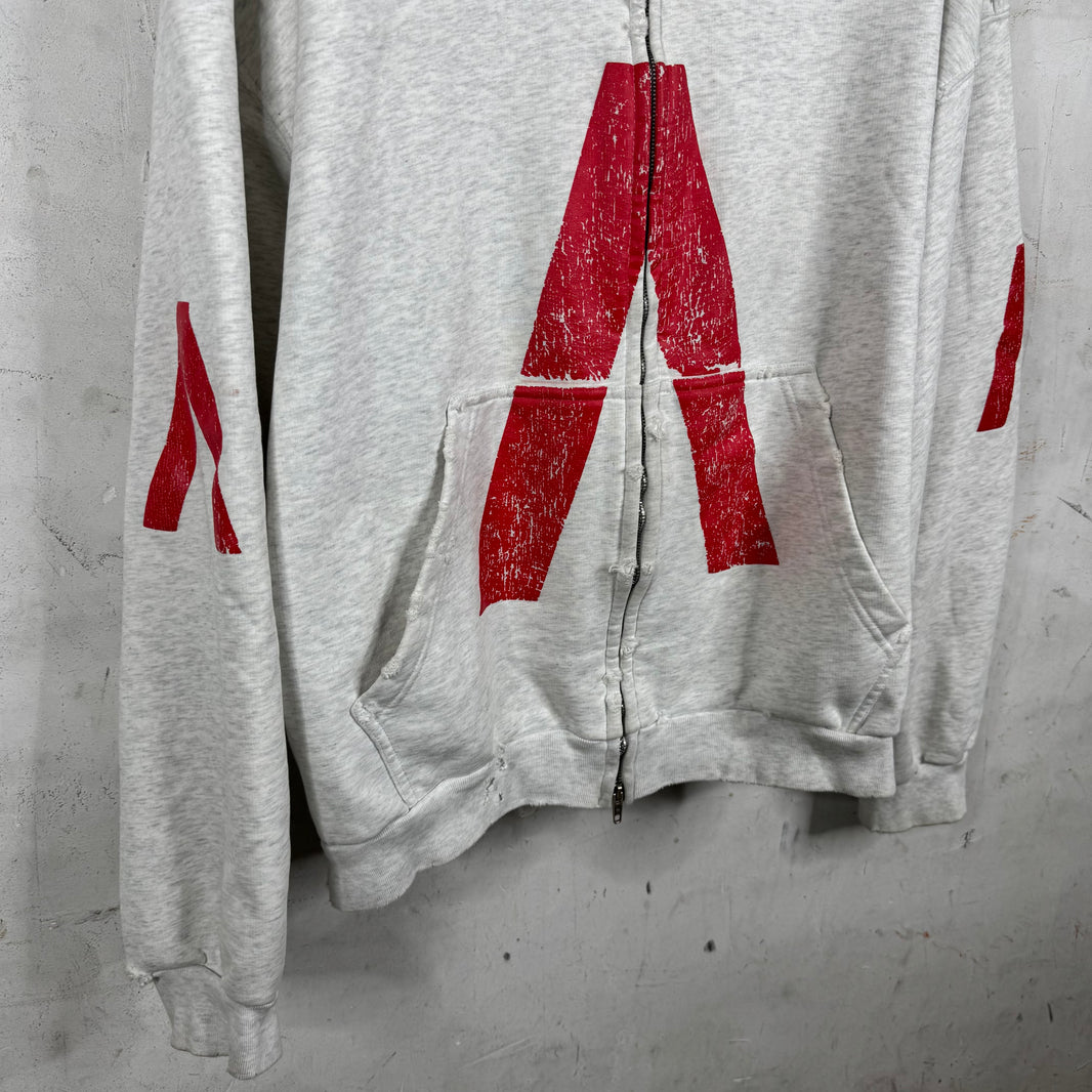 Balenciaga Grey Archive Music Zip Hoodie