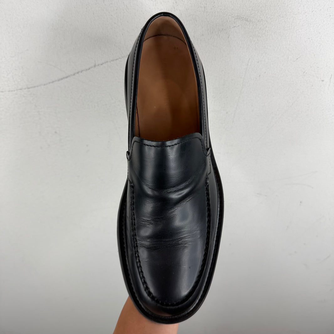 Bottega Veneta Black Leather Loafers