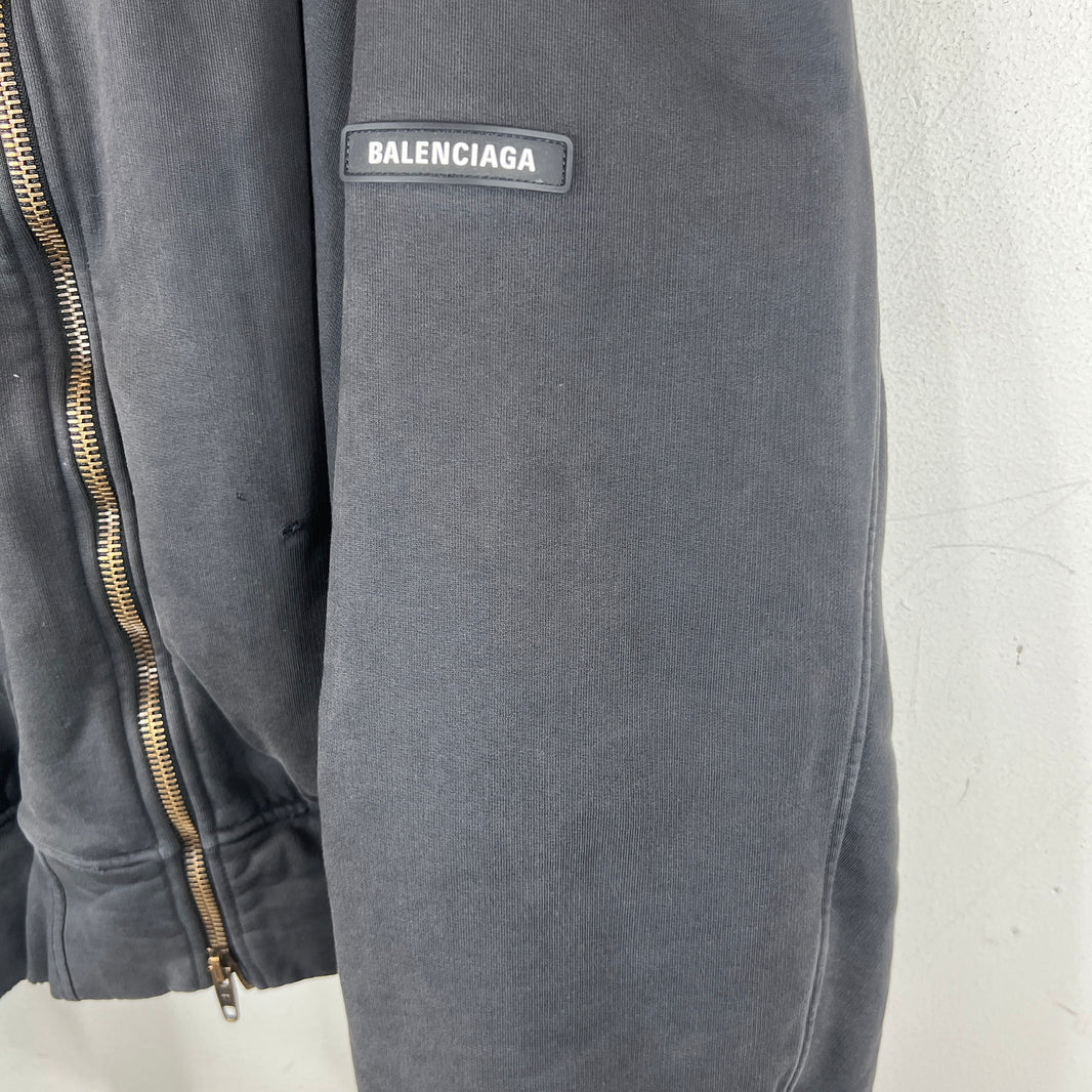 Balenciaga Cotton Hooded Bomber Jacket