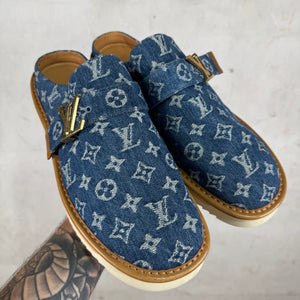 Louis Vuitton Denim Monogram Mules