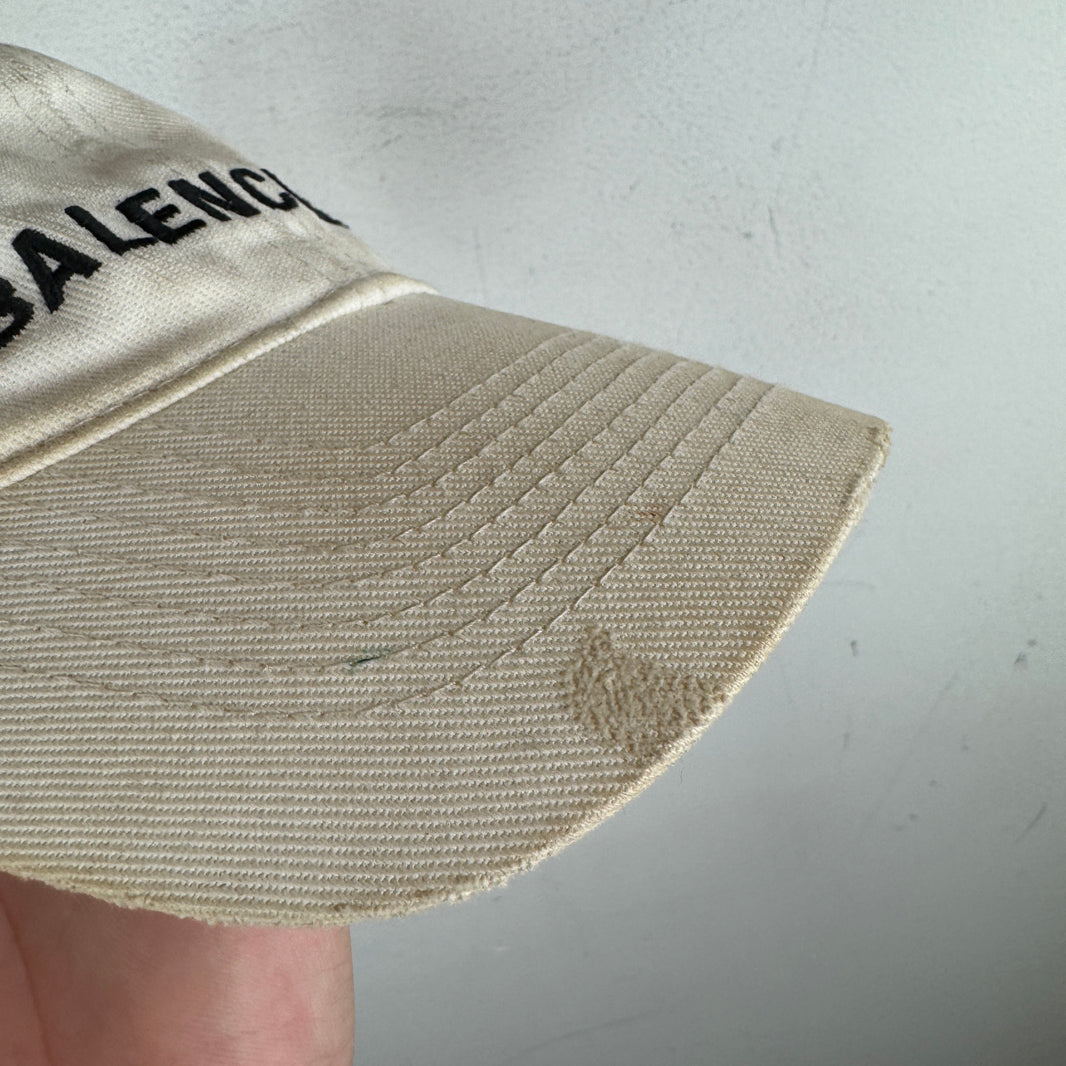 Balenciaga Smoked White Text Hat