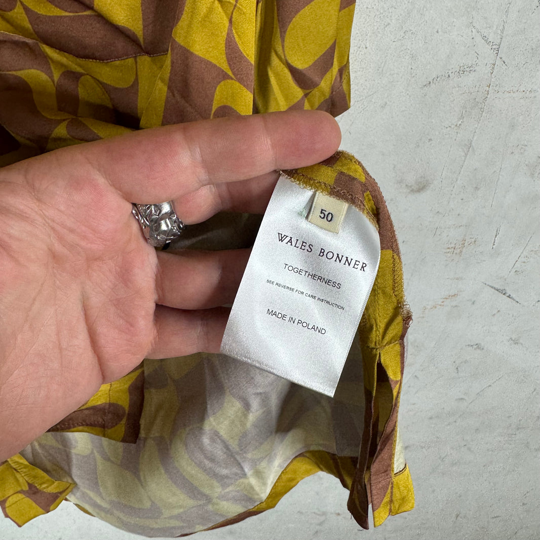 Wales Bonner Brown/Yellow Patterned Shirt