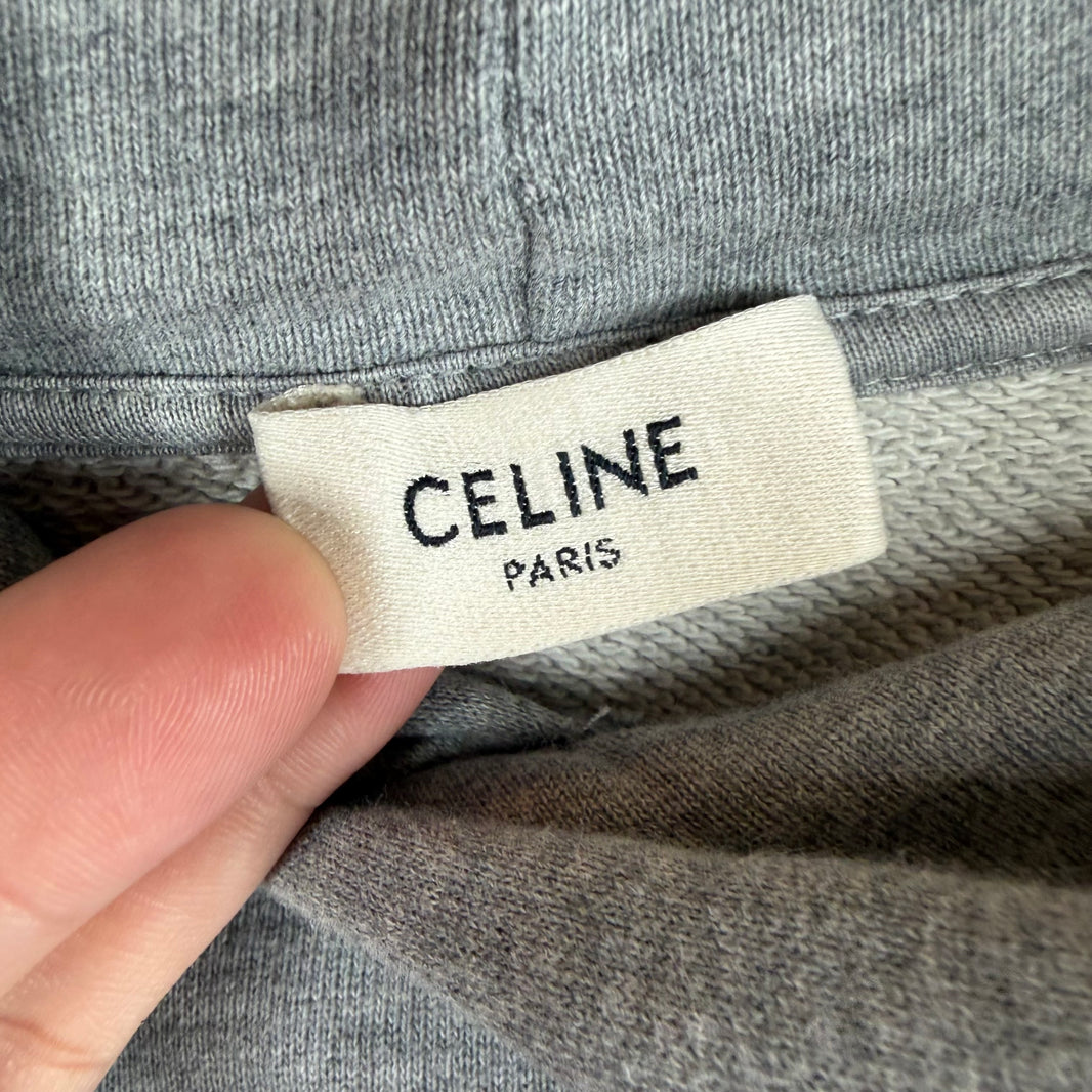 Celine Spellout Logo Gray Hoodie