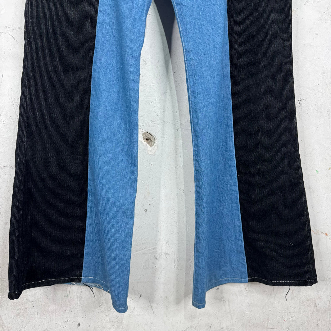 Kapital Cord/Denim 2 Tone Gypsy Flare