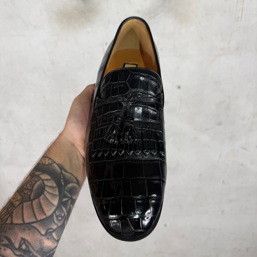 Gucci Croc Tasseled Loafers DS