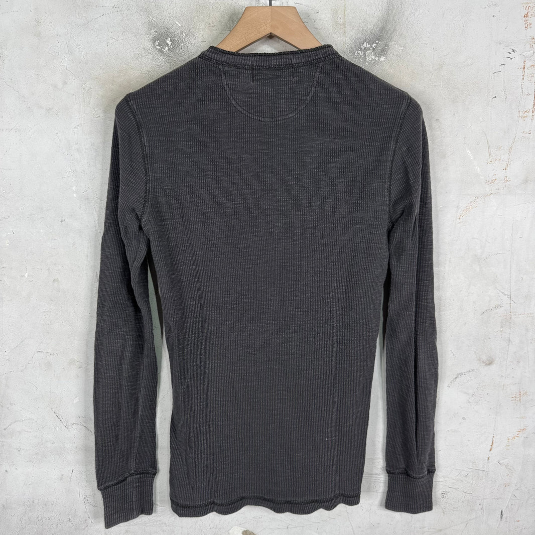 RRL Grey Waffle Henley