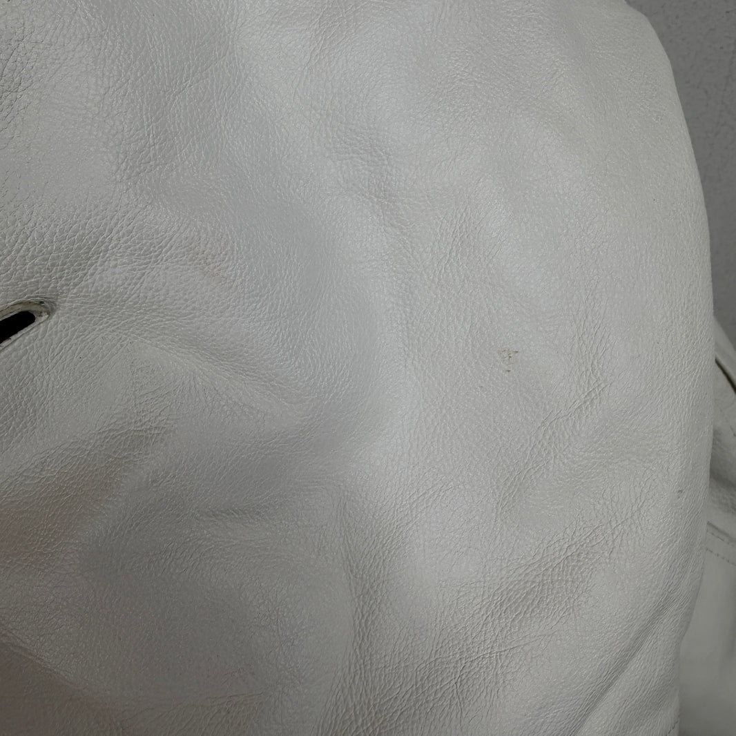 Supreme Nike White Leather Hooded Anorak