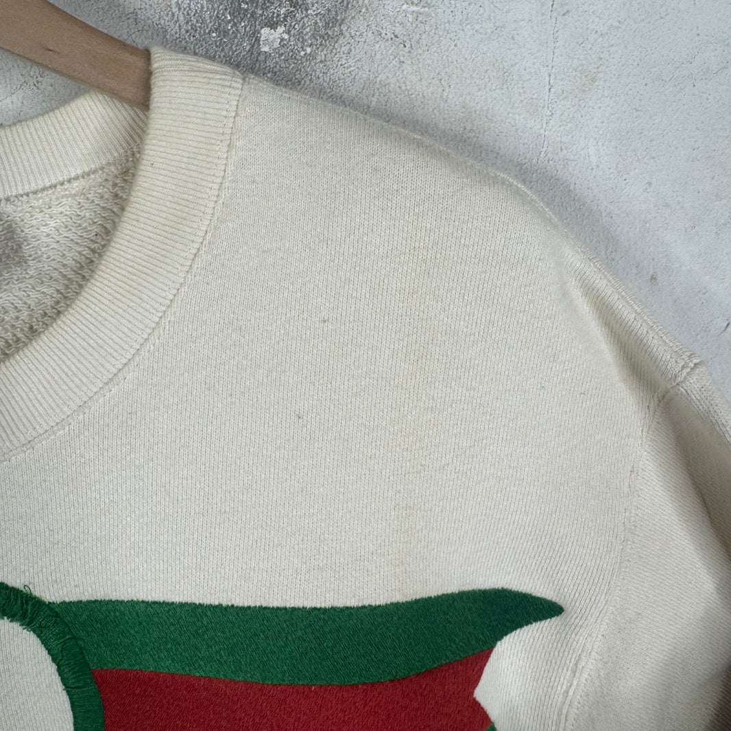 Gucci Beige Double G Embroidered Crewneck