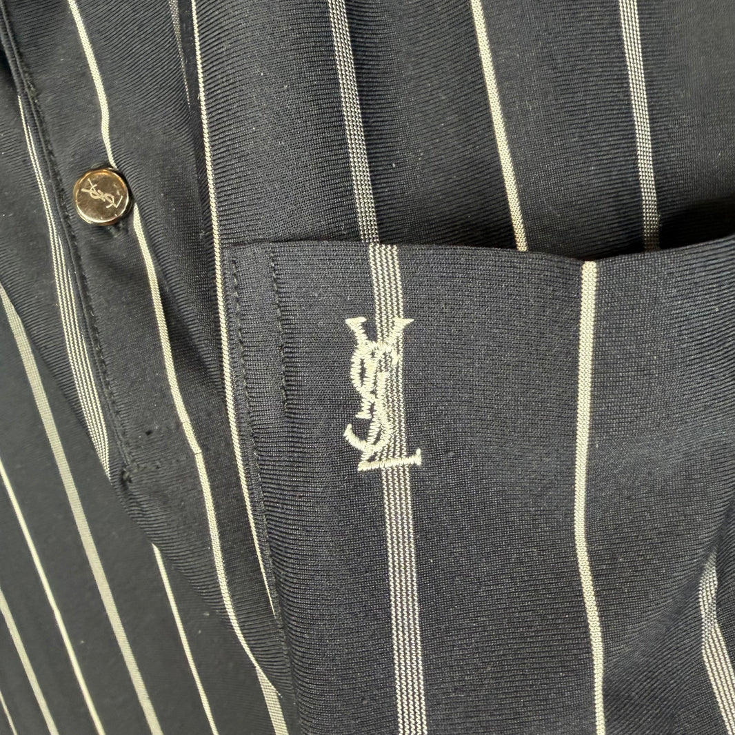 YSL Vintage Striped Polo Shirt