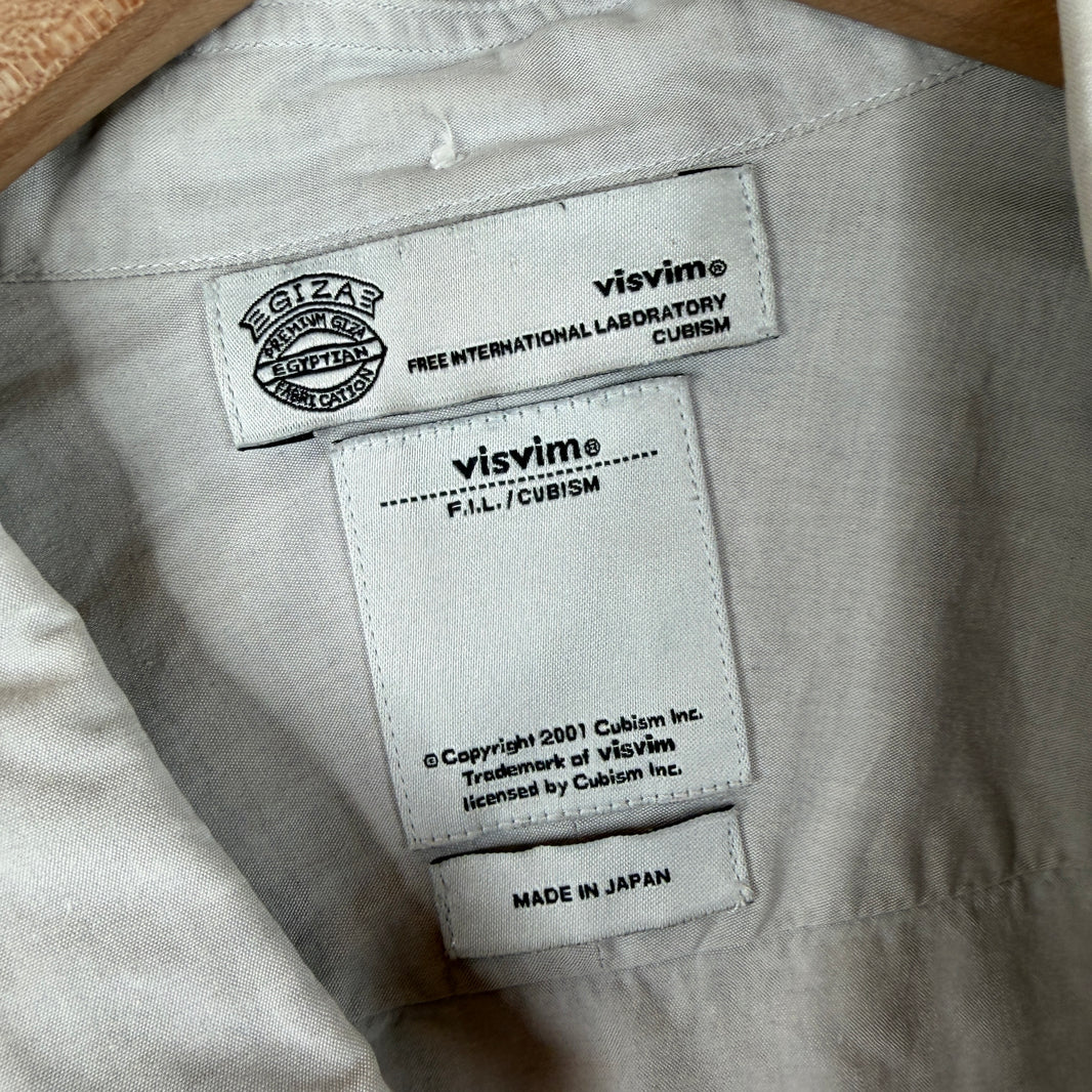 Visvim Gray Felt Detail Button Up Shirt