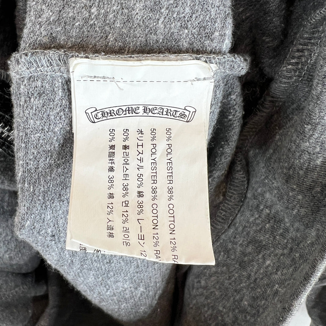 Chrome Hearts Grey Plus Zip-Up Hoodie