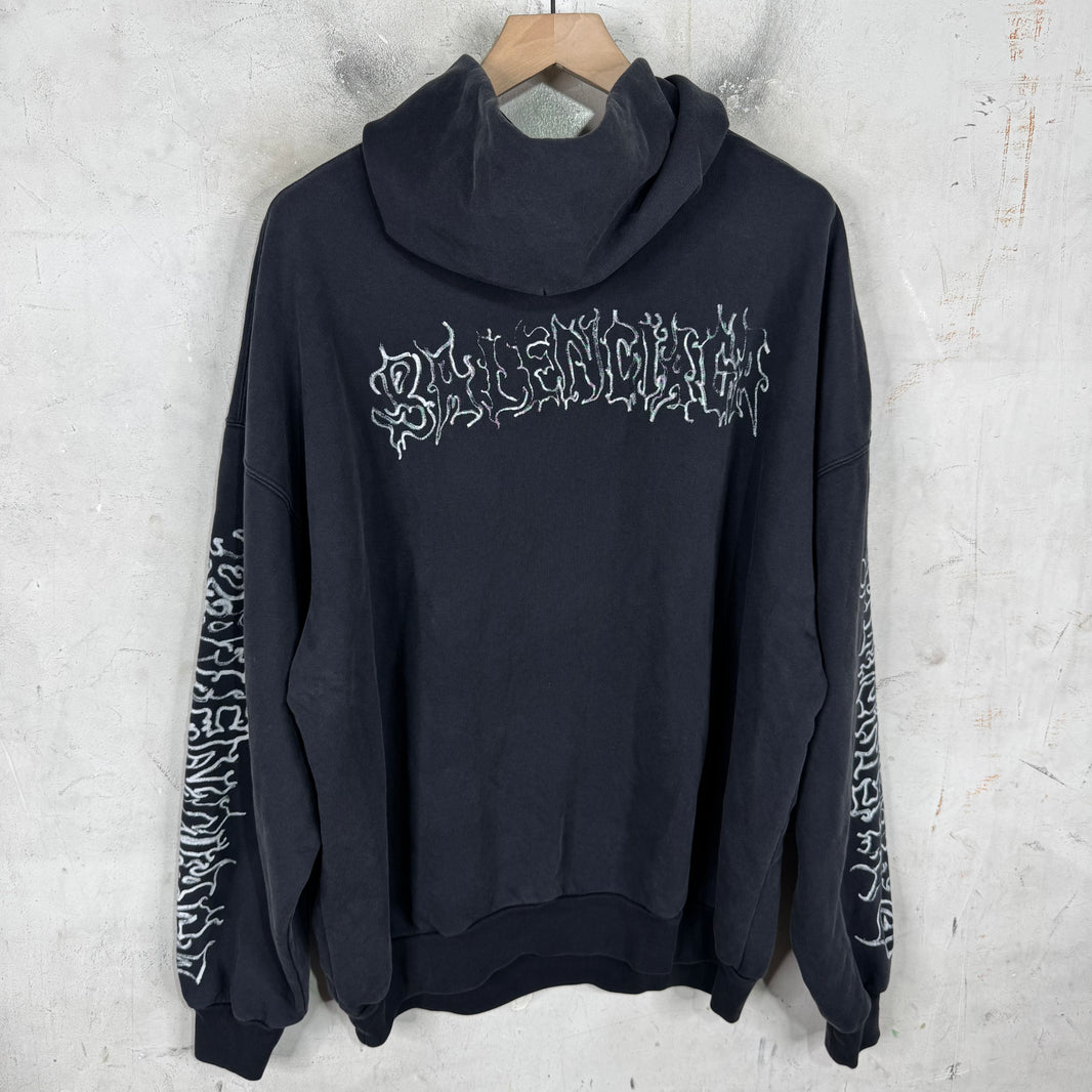 Balenciaga Metal Logo Hoodie