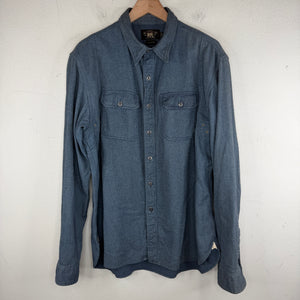 RRL Eye Button Up Blue Shirt