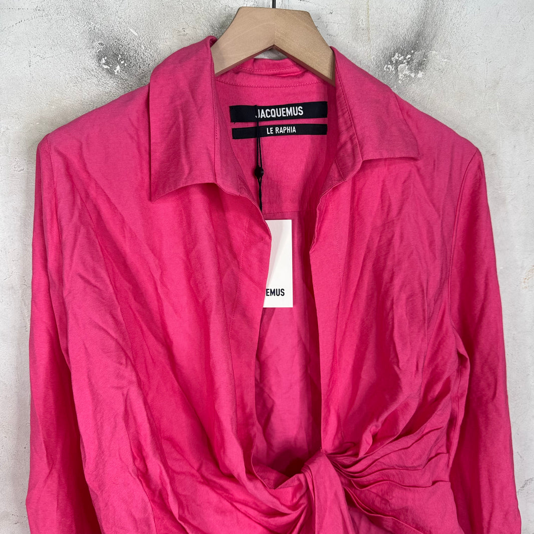 Jacquemus La Raphia Pink Chemise