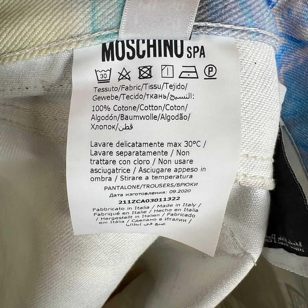 Palace Moschino Blue All Over Print Denim Jeans
