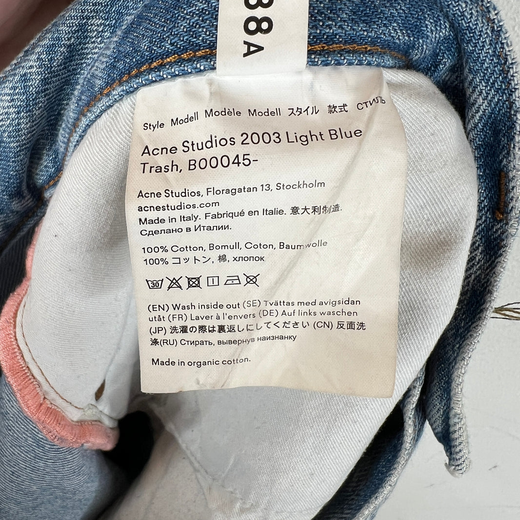 Acne Studios Bla Konst 2003 Blue Trash Denim Jeans