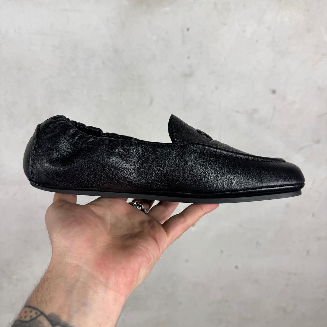 Celine Leather Triumph Slip Loafers