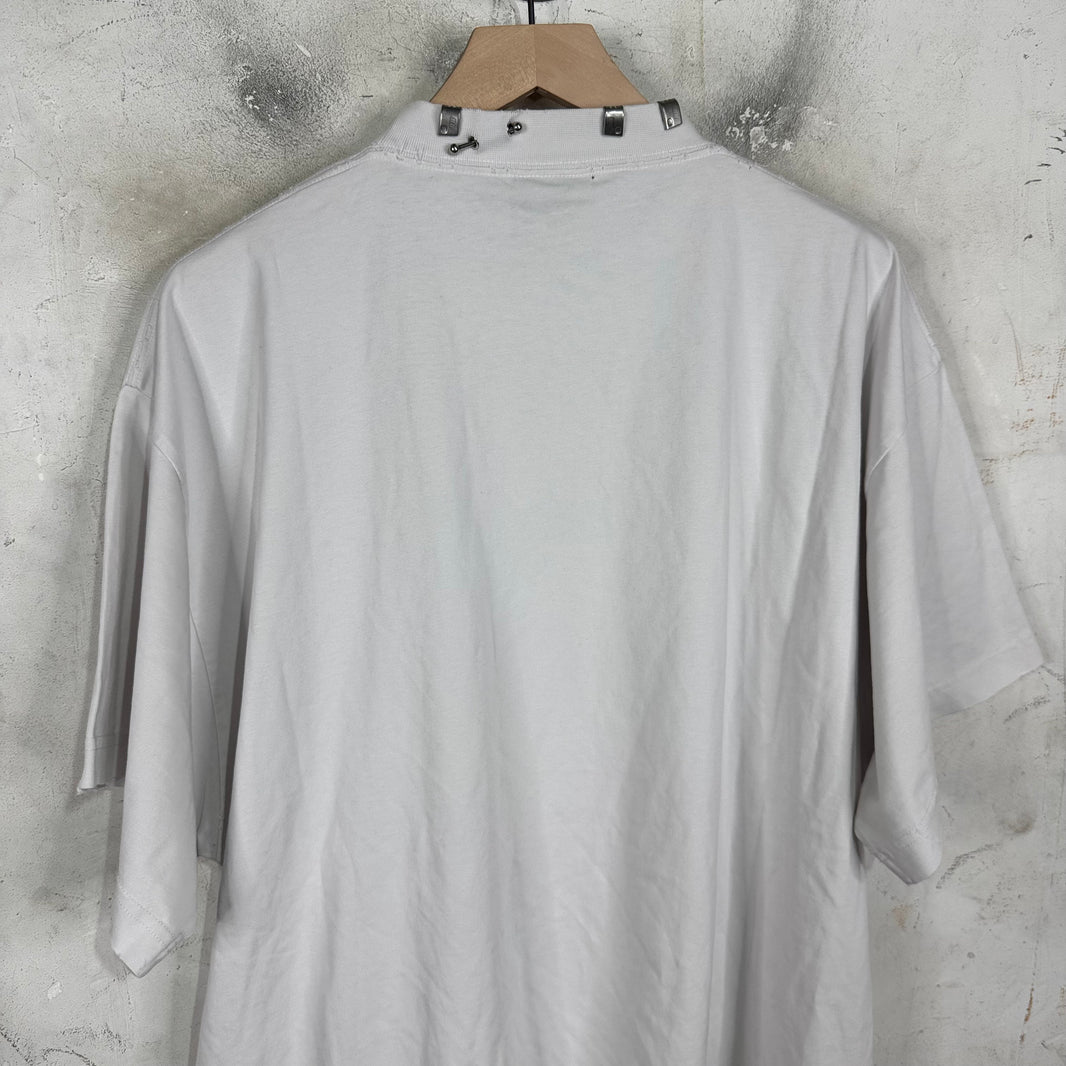 Balenciaga Pierced Collar Distressed T-Shirt