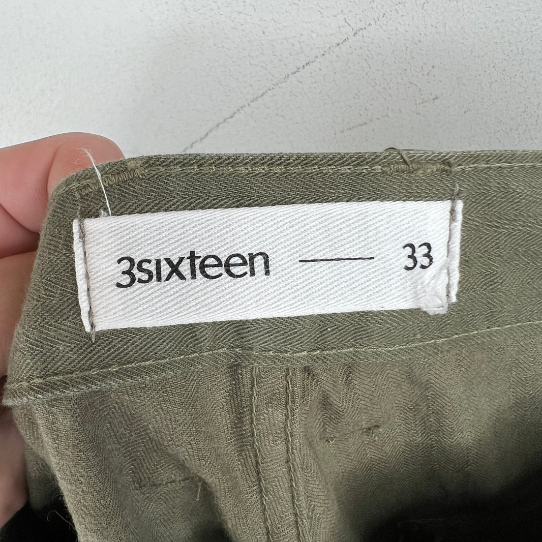 3Sixteen Olive Flower Stitch Pants