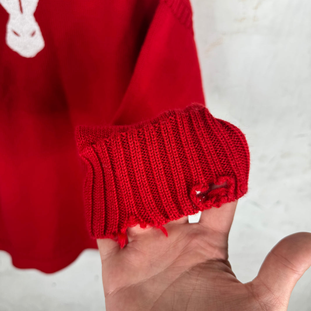 Margiela Red Bunny Wool Sweater