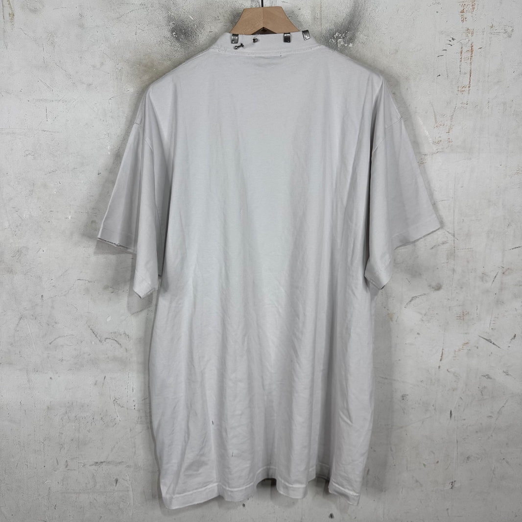 Balenciaga Pierced Collar Distressed T-Shirt