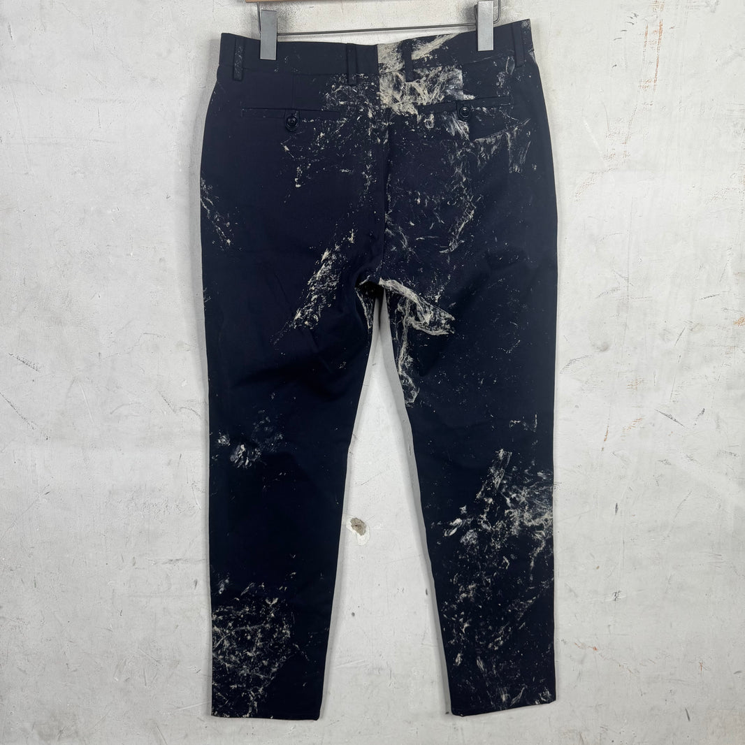 Maison Margiela Mudded Navy Trousers