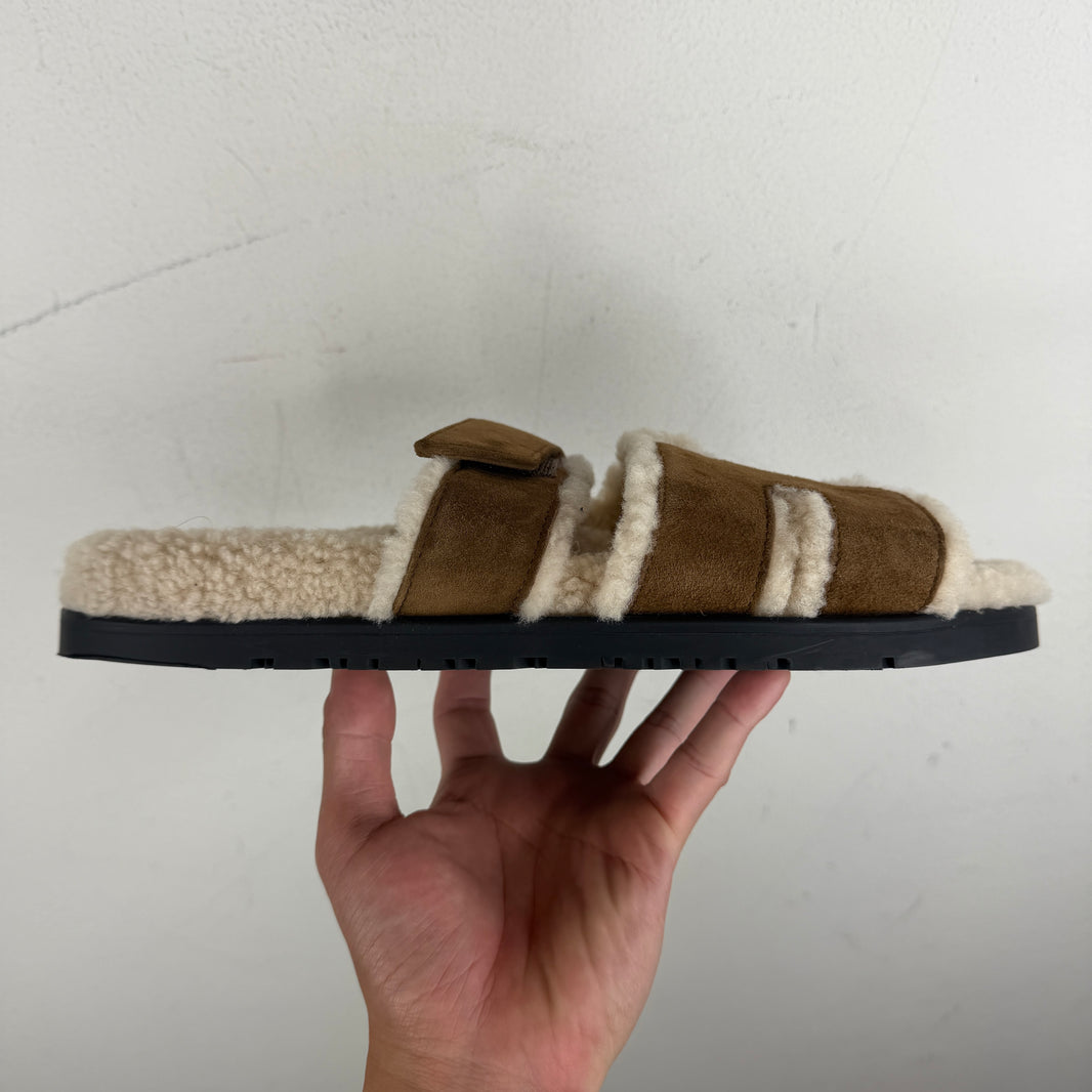 Hermes Shearling Chypre Slides