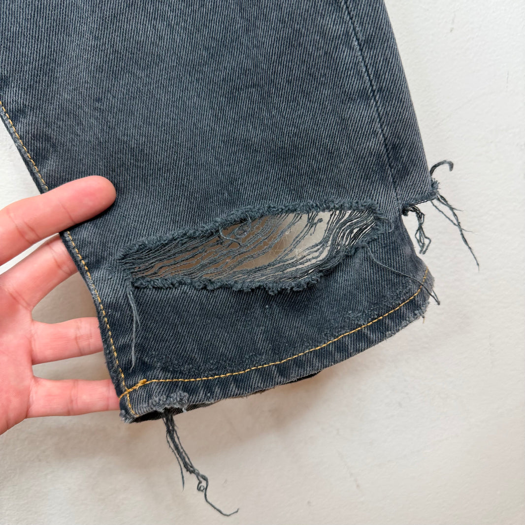 424 Black Distressed Skinny Jeans