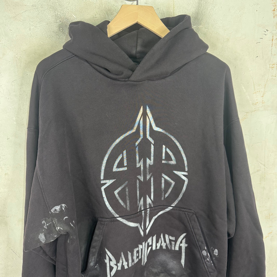 Balenciaga Metal BB Stencil Hoodie