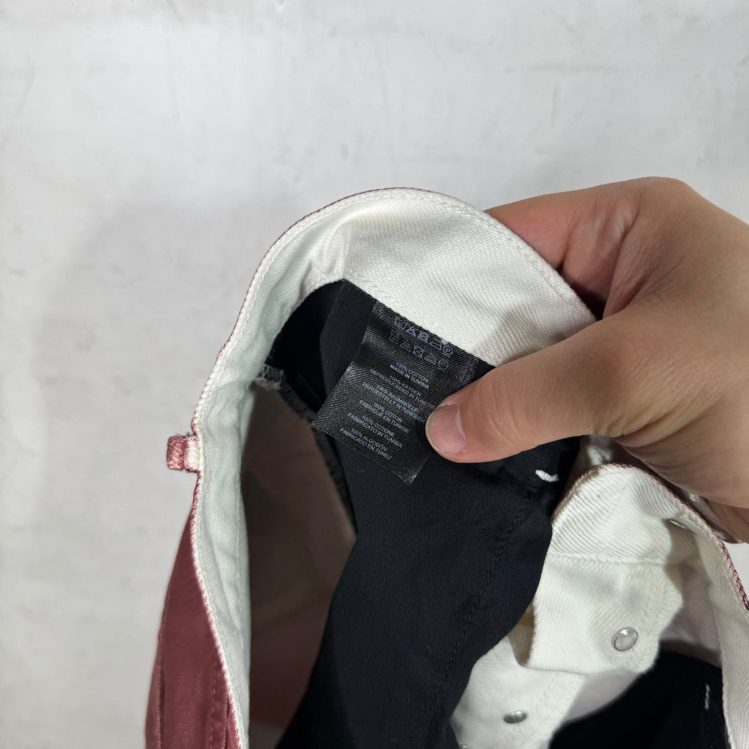 Dries Van Noten Waxed Burgundy Jeans