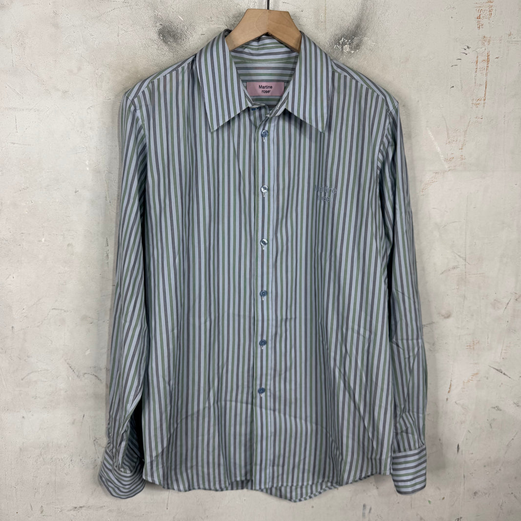 Martine Rose Striped Back Logo Shirt