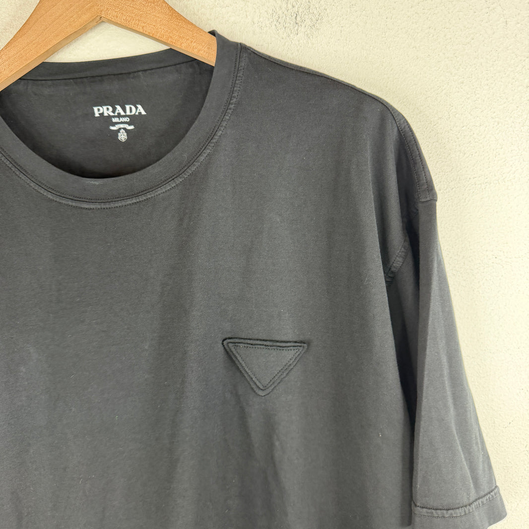 Prada Black Blank Badge T-Shirt