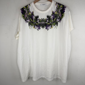 Givenchy Lilac Floral Neck Logo T-Shirt