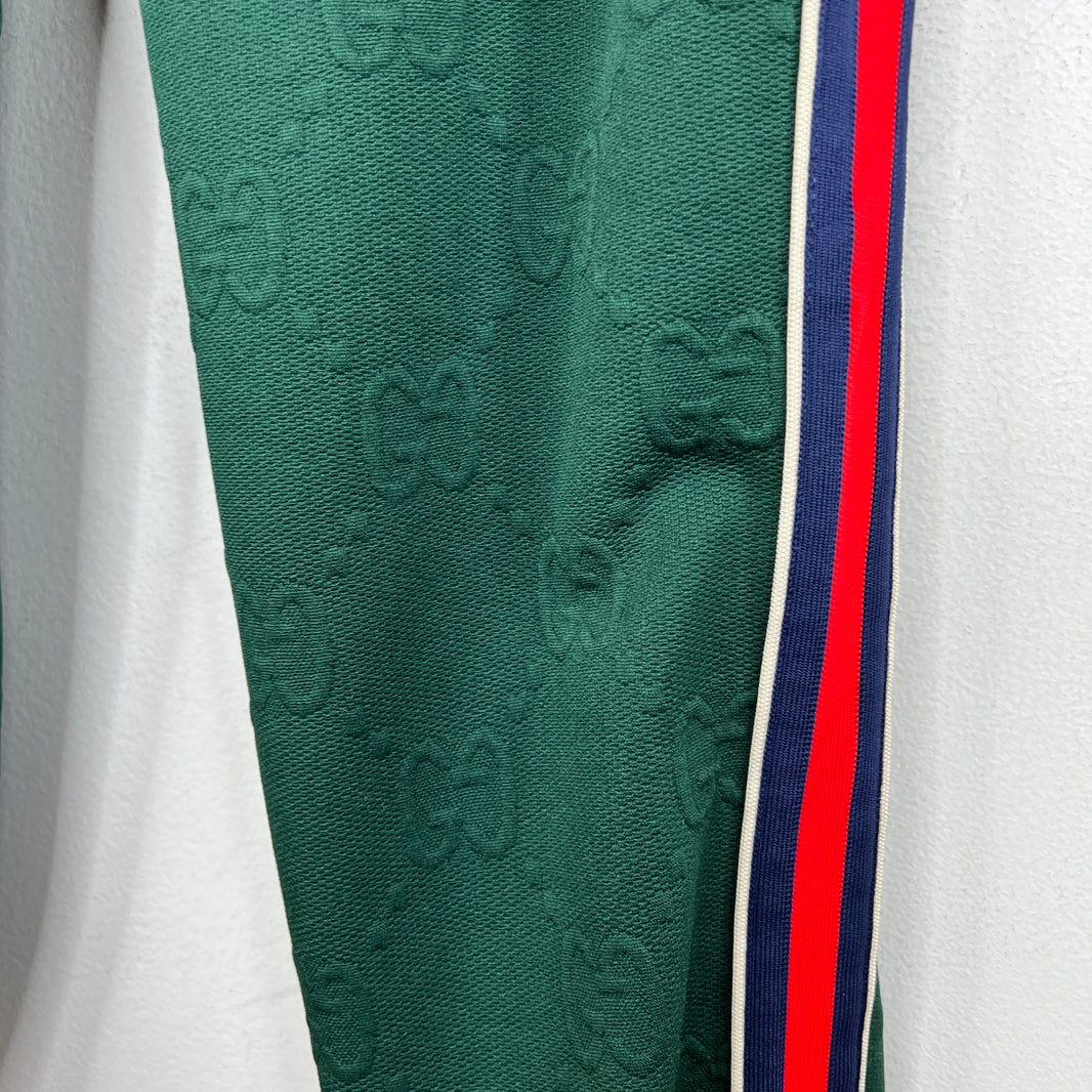 Gucci Green GG Monogram Track Pants