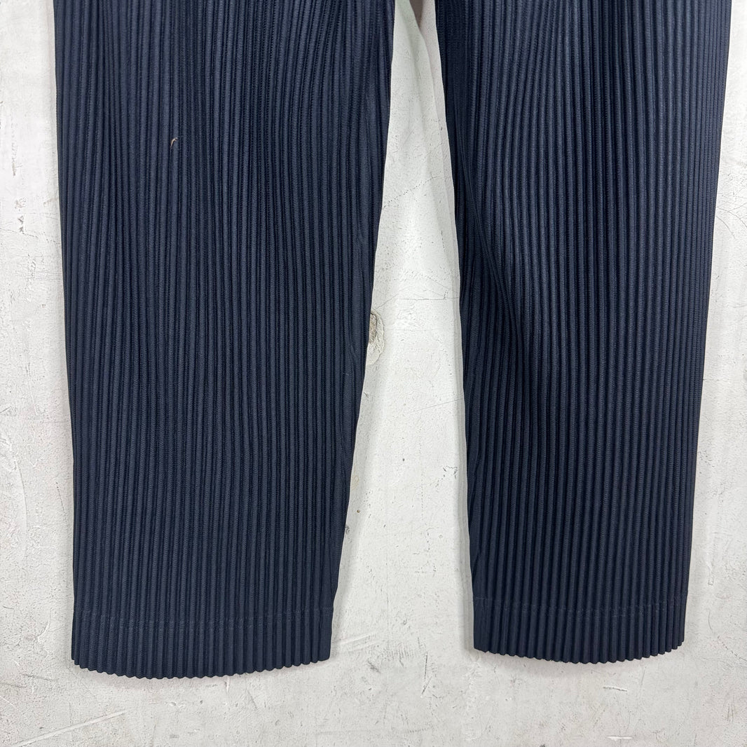 Issey Miyake Dark Navy Pleated Trousers