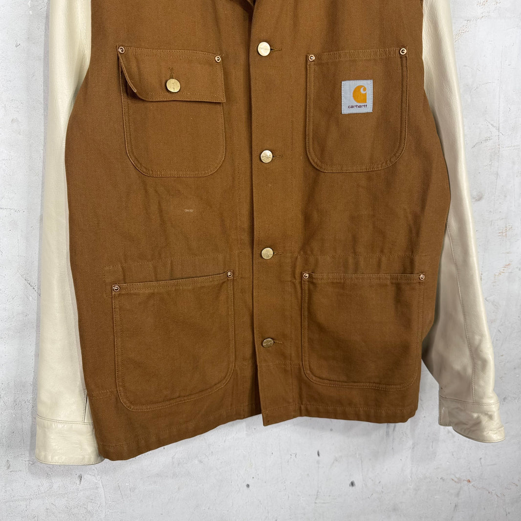 Junya Watanabe x Carhartt Leather Sleeved Chore Jacket