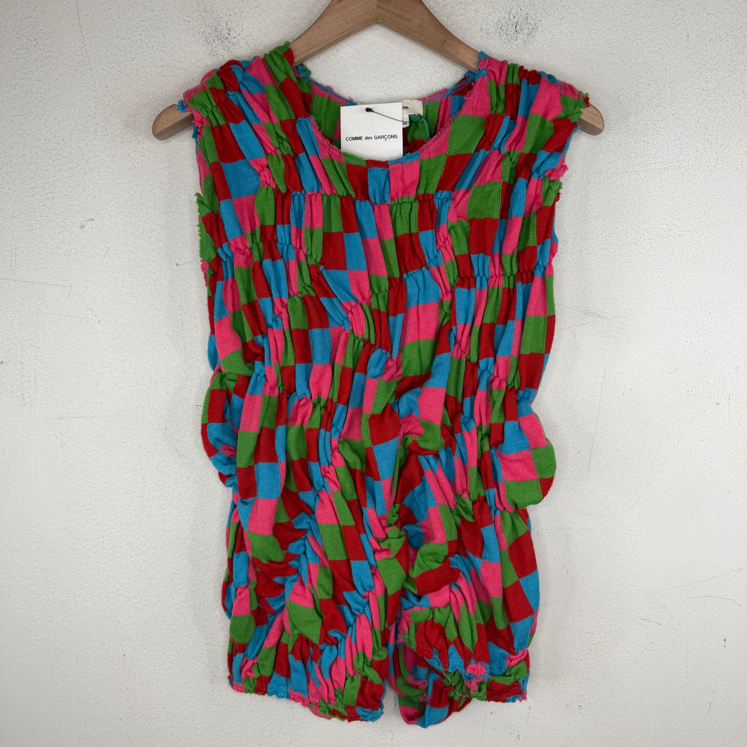 CDG Runway Multicolor Pinched Sleeveless Sweater