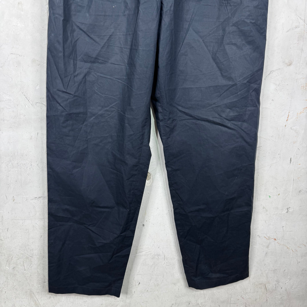 Jil Sander Elastic Waisted Loose Navy Pants