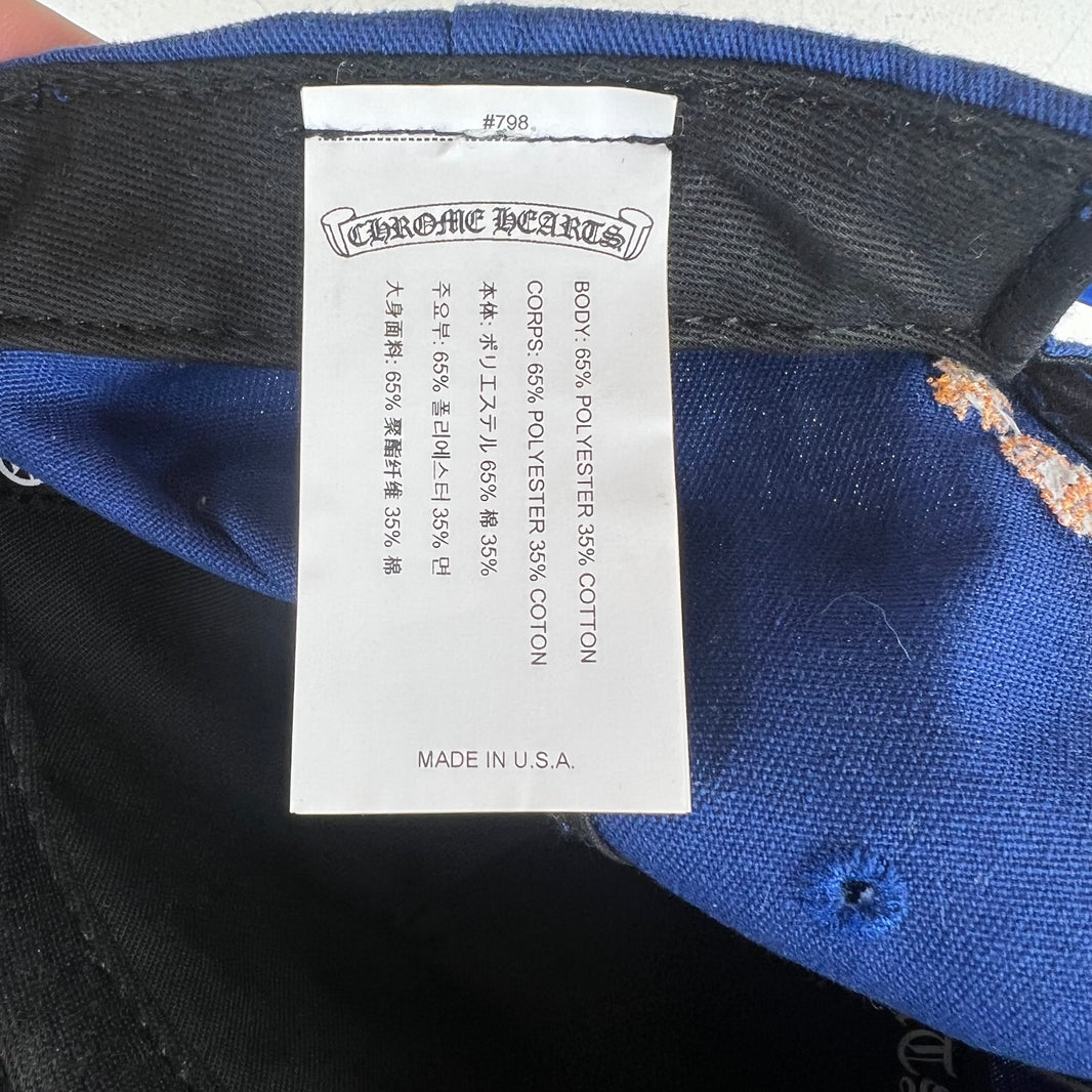 Chrome Hearts Blue/Orange CH Snapback Hat