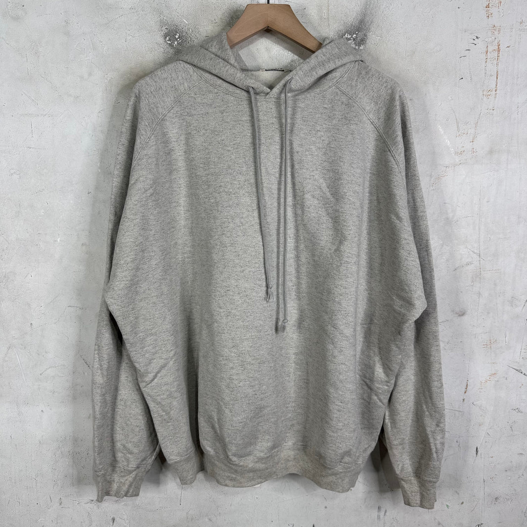 Auralee Grey Raglan Cut Hoodie