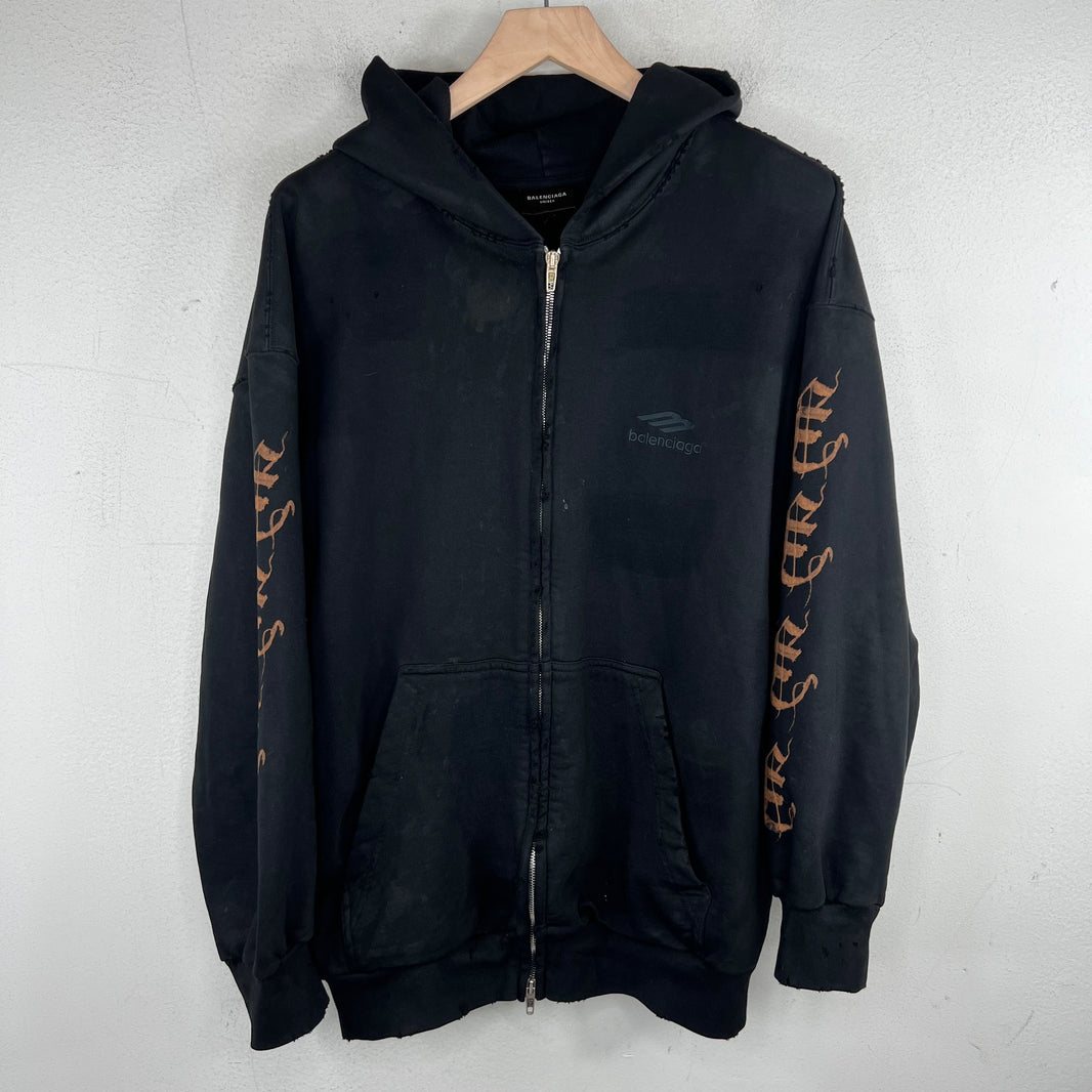 Balenciaga Heavy Metal Zip-Up Hoodie
