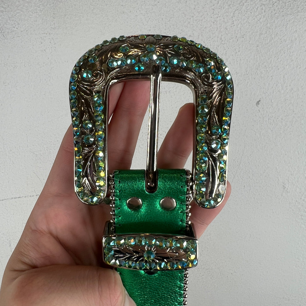 BB Simon Green Paw Print Belt